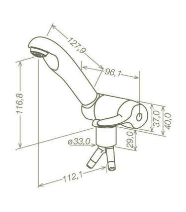 Grifo mezclador cromado con conexión rápida | Distribuciones Camper