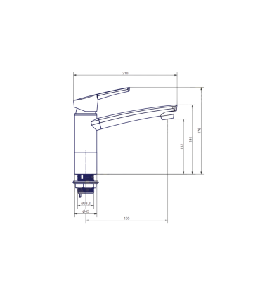 Grifo mezclador BLACK 1 conexiones JG 12mm Distribuciones Camper